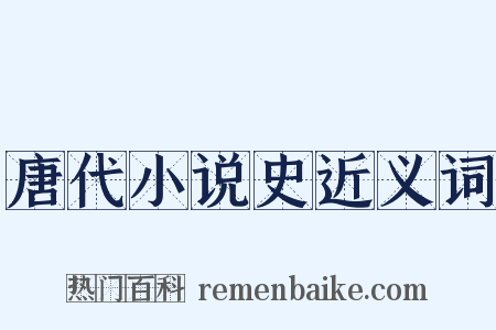 唐代小说史近义词是什么意思的图片